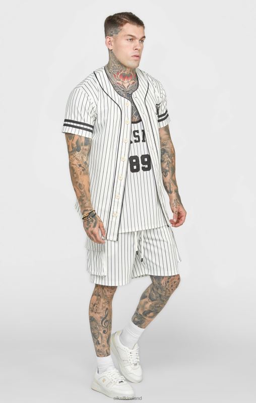 SikSilk Men Beige Baseball Jersey XTFJ391 Apparel