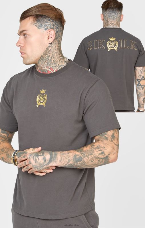 SikSilk Men Black Foil T-Shirt XTFJ375 Apparel