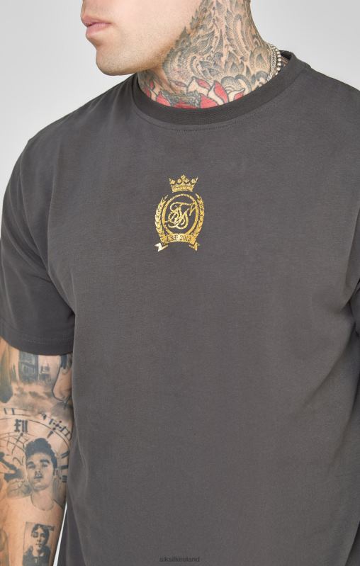 SikSilk Men Black Foil T-Shirt XTFJ375 Apparel