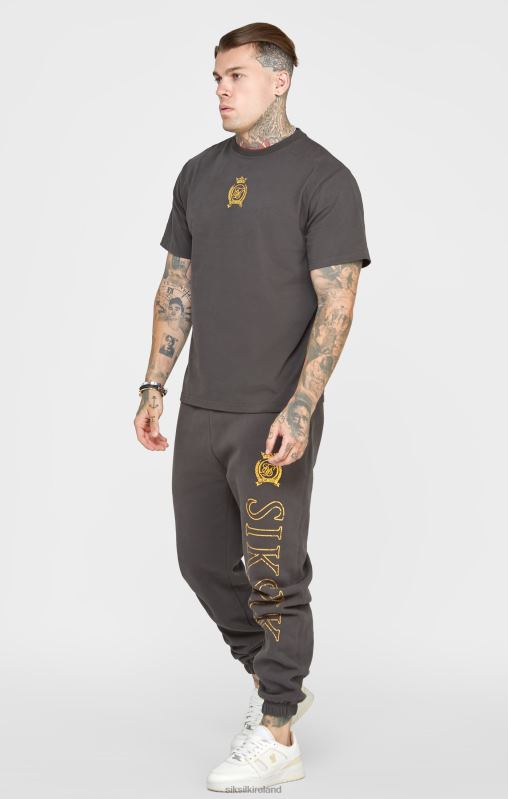 SikSilk Men Black Foil T-Shirt XTFJ375 Apparel