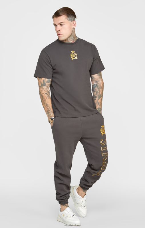 SikSilk Men Black Foil T-Shirt XTFJ375 Apparel