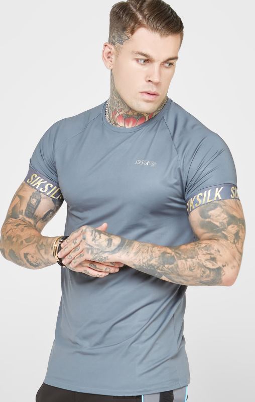 SikSilk Men Charcoal Sports Tech T-Shirt XTFJ365 Apparel