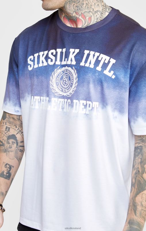 SikSilk Men Navy Graphic Fade T-Shirt XTFJ384 Apparel