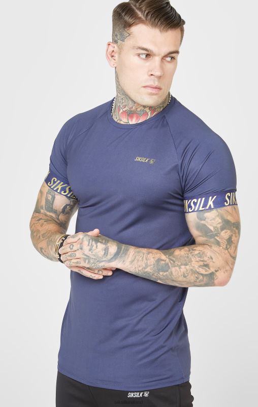SikSilk Men Navy Sports T-Shirt XTFJ371 Apparel