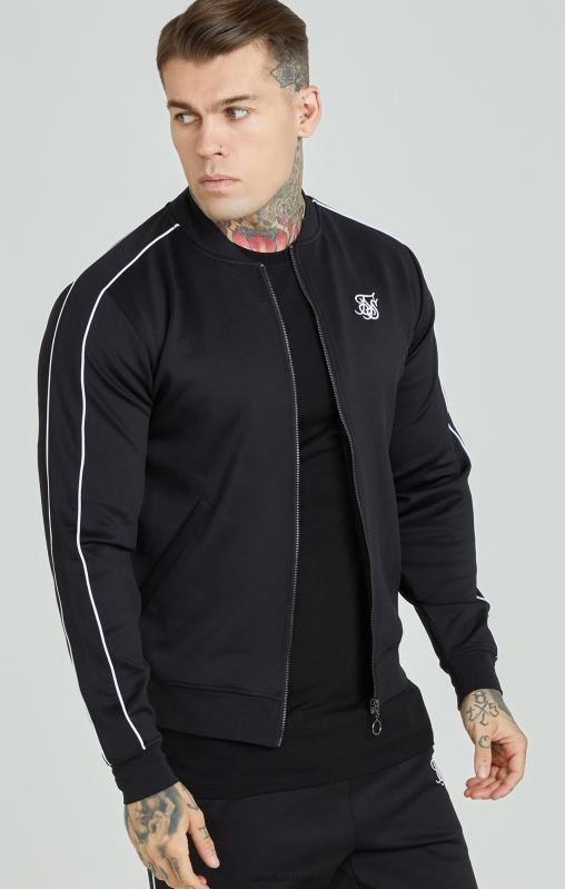 SikSilk Men Black Panelled Tracksuit XTFJ503 Apparel