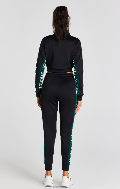 SikSilk Women Black Track Pant XTFJ156 Apparel