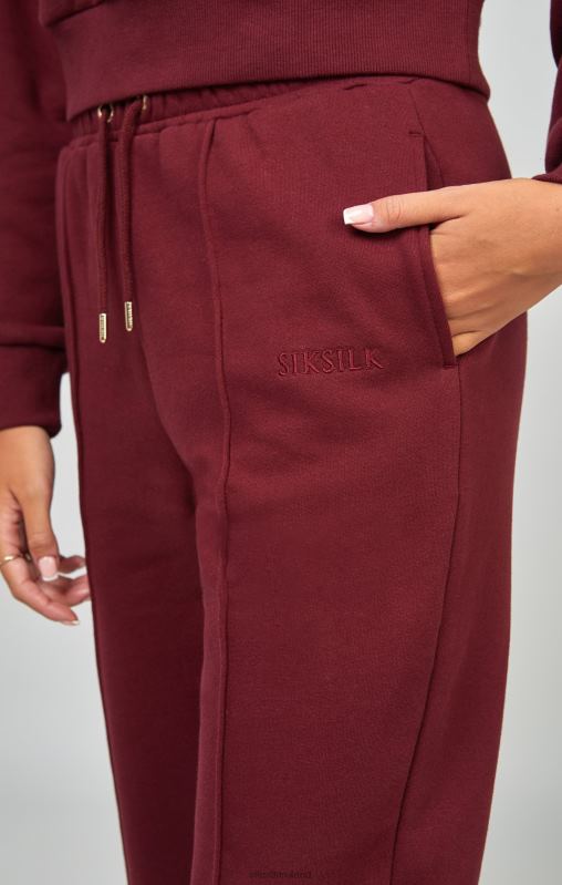 SikSilk Women Burgundy Oversized Joggers XTFJ178 Apparel