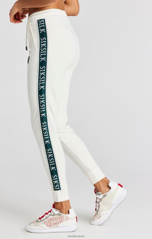 SikSilk Women Ecru Tape Track Pant XTFJ161 Apparel