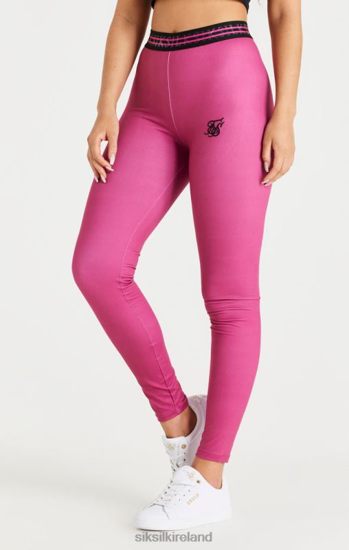 SikSilk Women Pink Tape Legging XTFJ171 Apparel