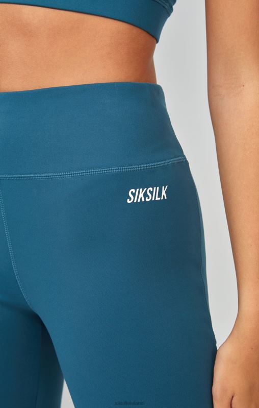 SikSilk Women Teal Sports Essentials Legging XTFJ172 Apparel