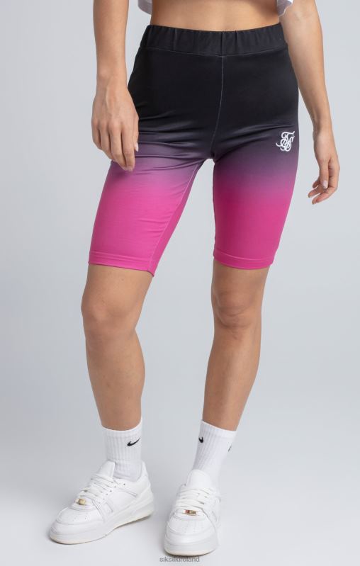 SikSilk Women Black Fade Cycle Short XTFJ202 Apparel