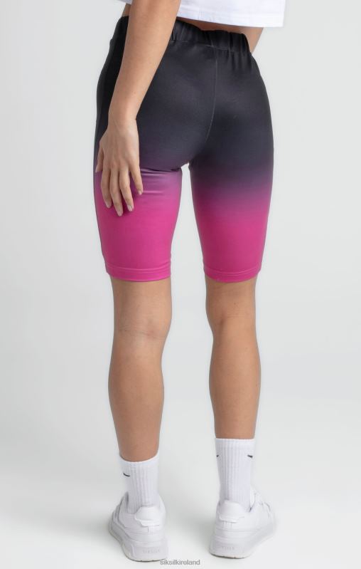SikSilk Women Black Fade Cycle Short XTFJ202 Apparel