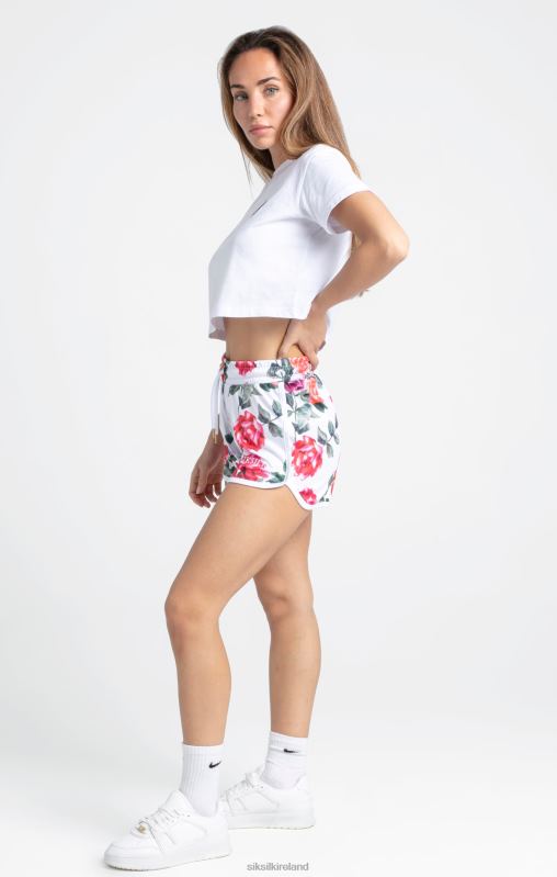 SikSilk Women Ecru Floral Short XTFJ204 Apparel