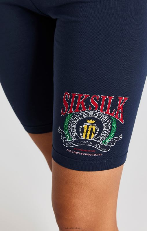 SikSilk Women Navy Varsity Cycle Short XTFJ194 Apparel
