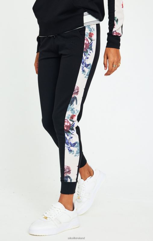 SikSilk Women Botanical Florals Pants - Black XTFJ183 Apparel