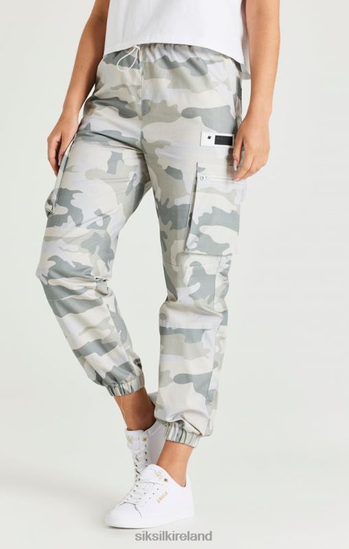 SikSilk Women Camo Rip Stop Cargo Pant XTFJ180 Apparel