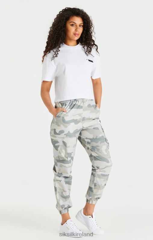 SikSilk Women Camo Rip Stop Cargo Pant XTFJ180 Apparel