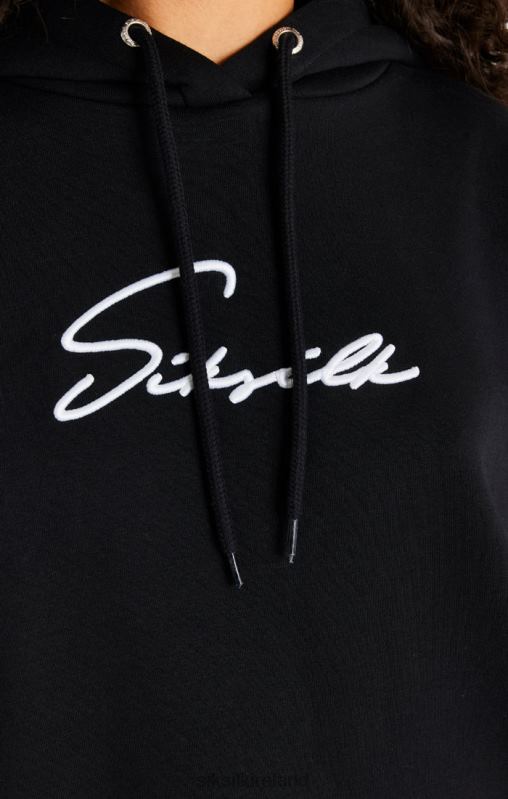 SikSilk Women Black Oversize Hoodie Dress XTFJ154 Apparel