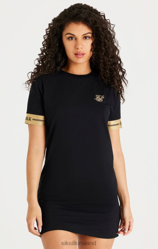 SikSilk Women Black T-Shirt Dress XTFJ143 Apparel