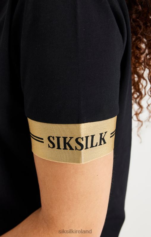 SikSilk Women Black T-Shirt Dress XTFJ143 Apparel
