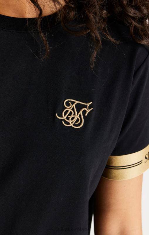 SikSilk Women Black T-Shirt Dress XTFJ143 Apparel