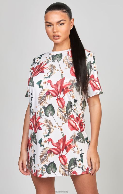 SikSilk Women Multi Retro Tropics Print T-Shirt Dress XTFJ149 Apparel