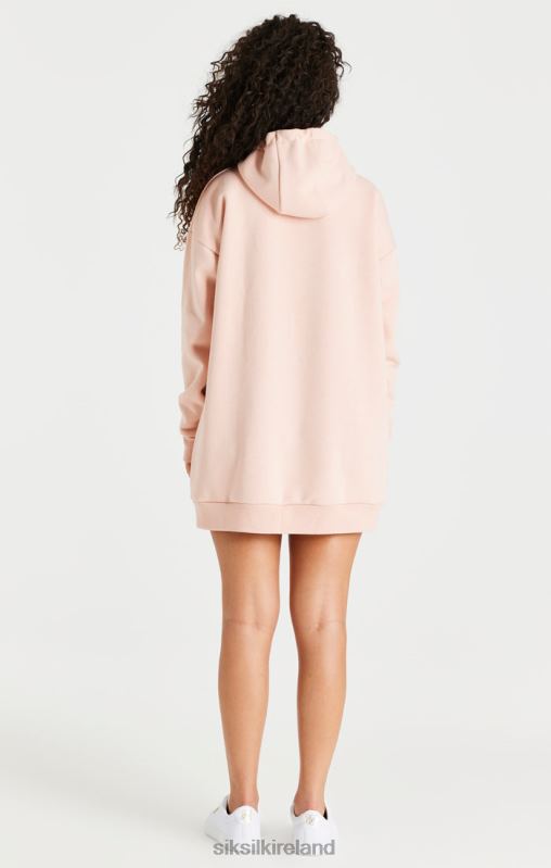 SikSilk Women Pink Oversize Hoodie Dress XTFJ152 Apparel