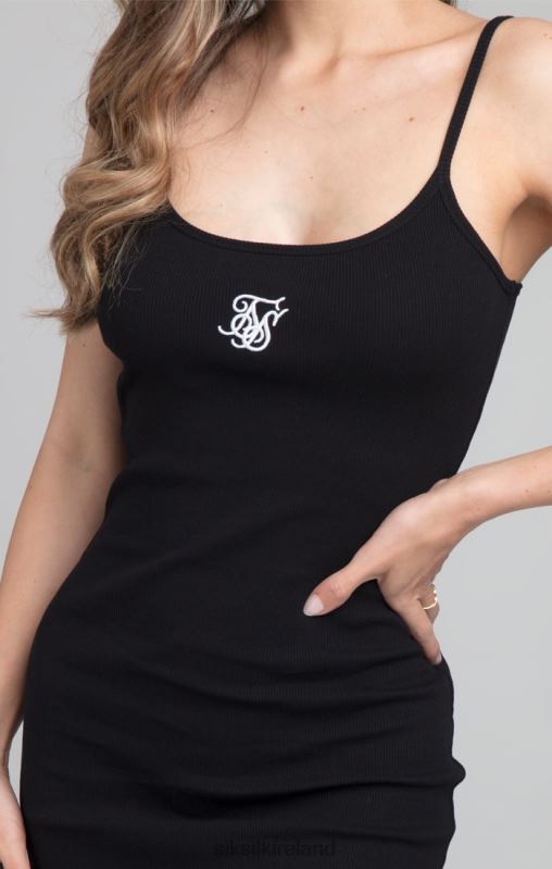 SikSilk Women Ribbed Bodycon Dress - Black XTFJ145 Apparel