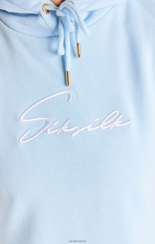 SikSilk Women Signature Essentials Hoodie Dress - Blue XTFJ148 Apparel
