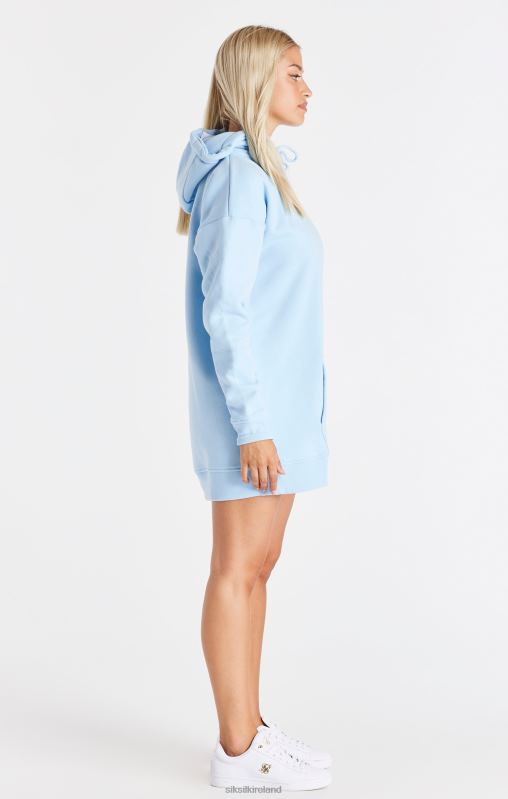 SikSilk Women Signature Essentials Hoodie Dress - Blue XTFJ148 Apparel