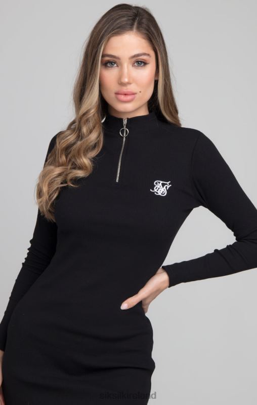 SikSilk Women Velocity Bodycon Dress - Black XTFJ153 Apparel