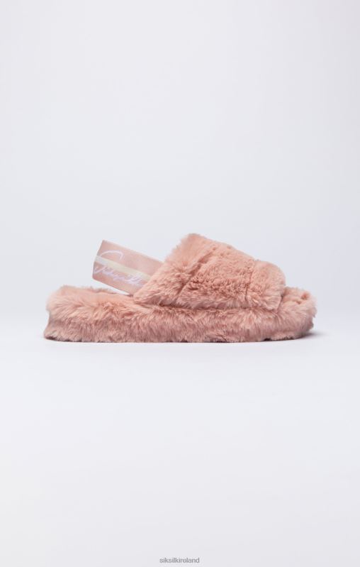 SikSilk Women Pink Fluffy Slide Slipper XTFJ274 Footwear