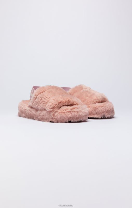 SikSilk Women Pink Fluffy Slide Slipper XTFJ274 Footwear