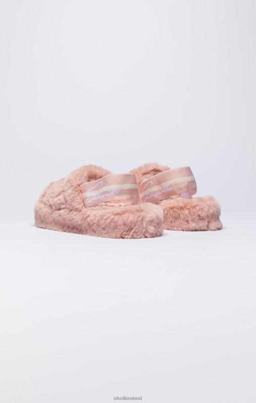 SikSilk Women Pink Fluffy Slide Slipper XTFJ274 Footwear