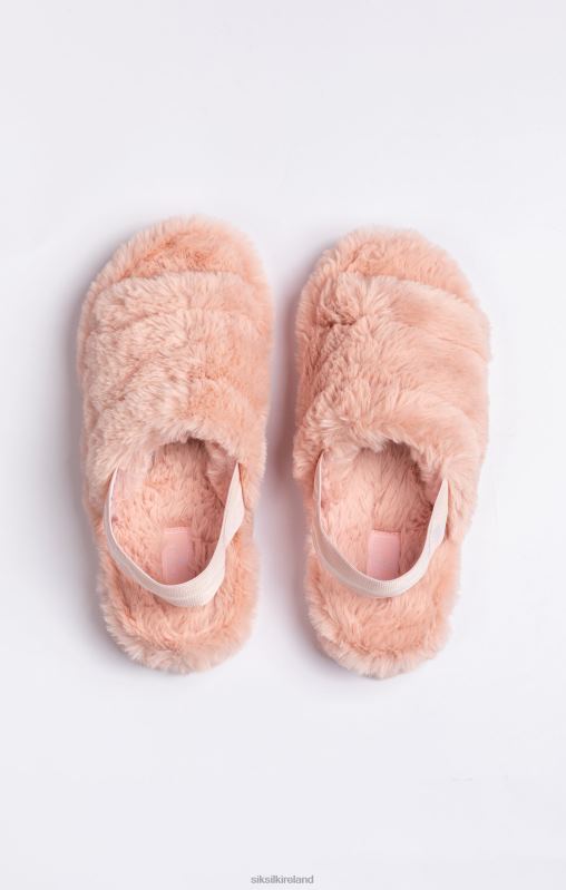 SikSilk Women Pink Fluffy Slide Slipper XTFJ274 Footwear