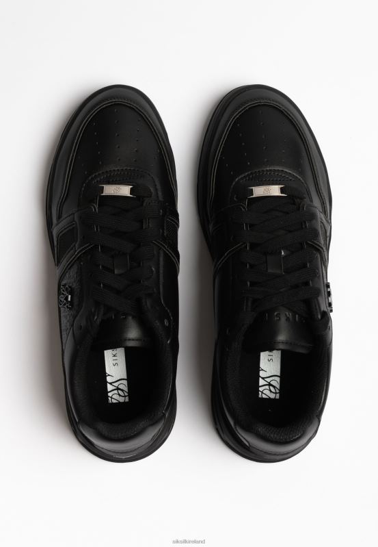 SikSilk Women Black Low Top Court Trainer XTFJ263 Footwear