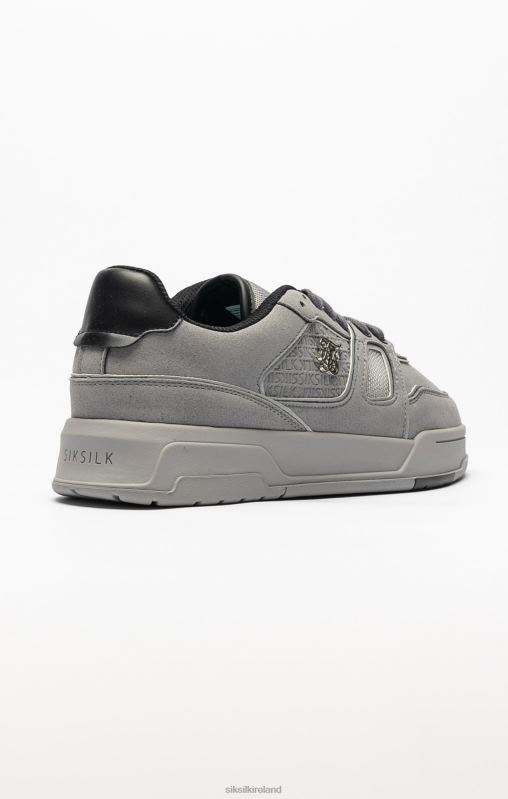SikSilk Women Grey Mixed Material Low Top Court Trainers XTFJ270 Footwear