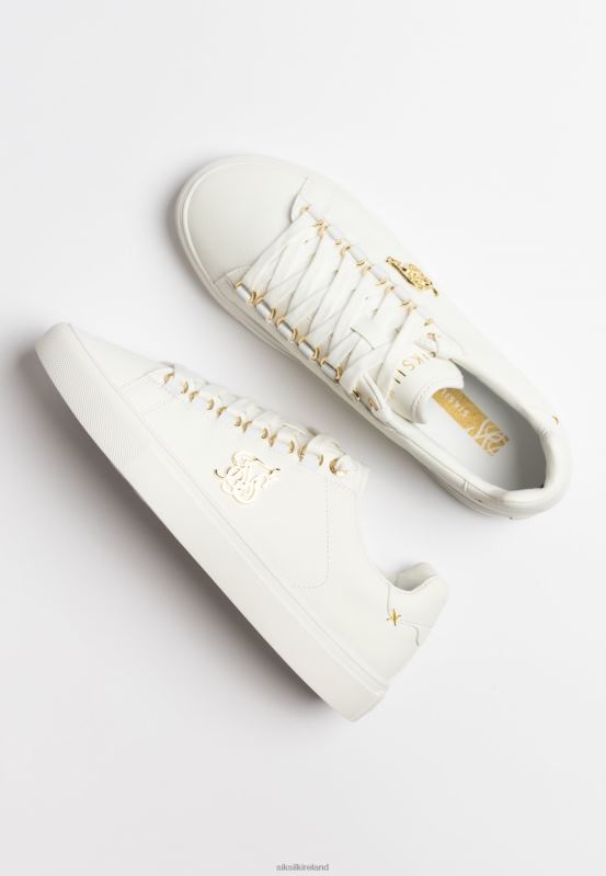 SikSilk Women White Barra Snakeskin Effect XTFJ269 Footwear