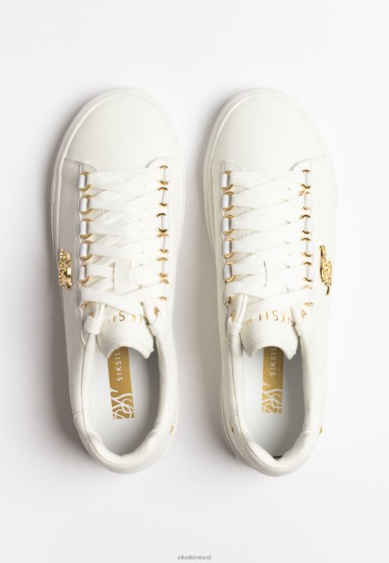 SikSilk Women White Barra Snakeskin Effect XTFJ269 Footwear