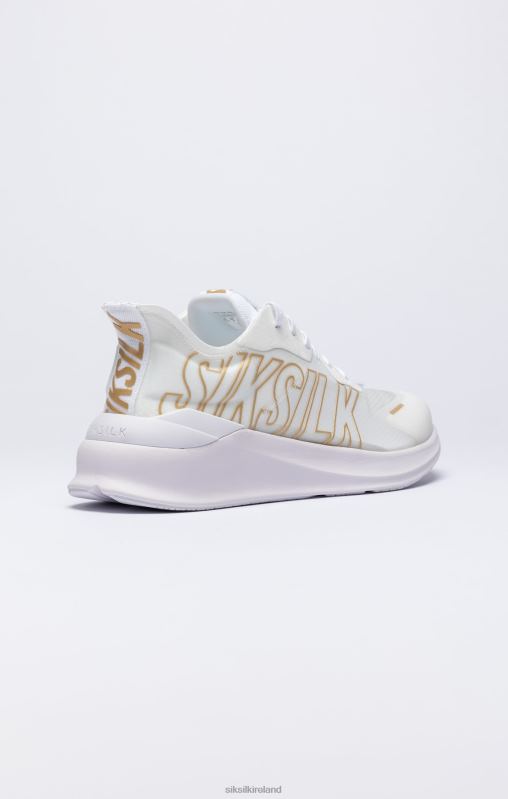 SikSilk Women White & Gold Mako Performance Trainer XTFJ253 Footwear