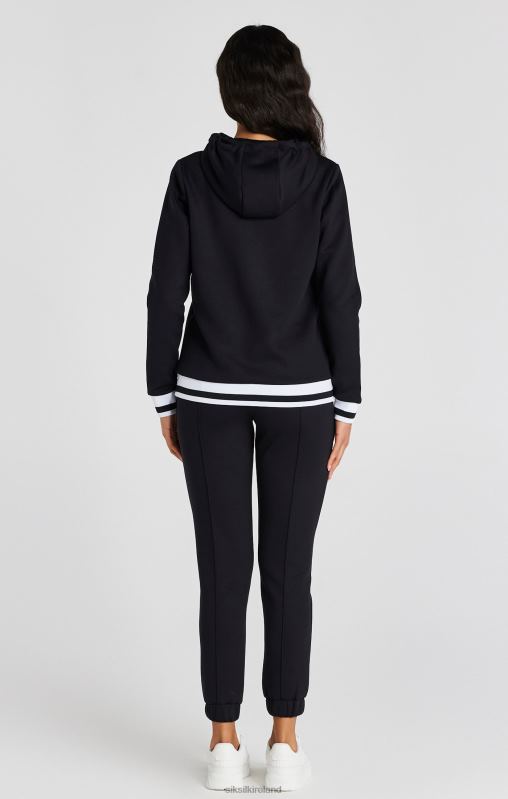 SikSilk Women Black Basketball Track Top XTFJ109 Apparel