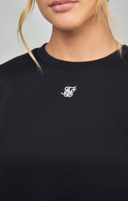 SikSilk Women Black Essential Sweatshirt XTFJ101 Apparel