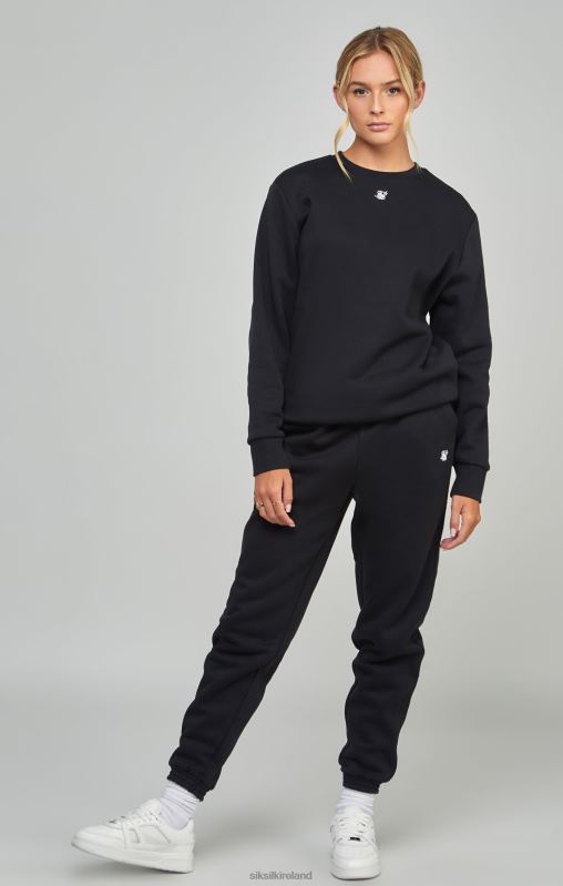 SikSilk Women Black Essential Sweatshirt XTFJ101 Apparel