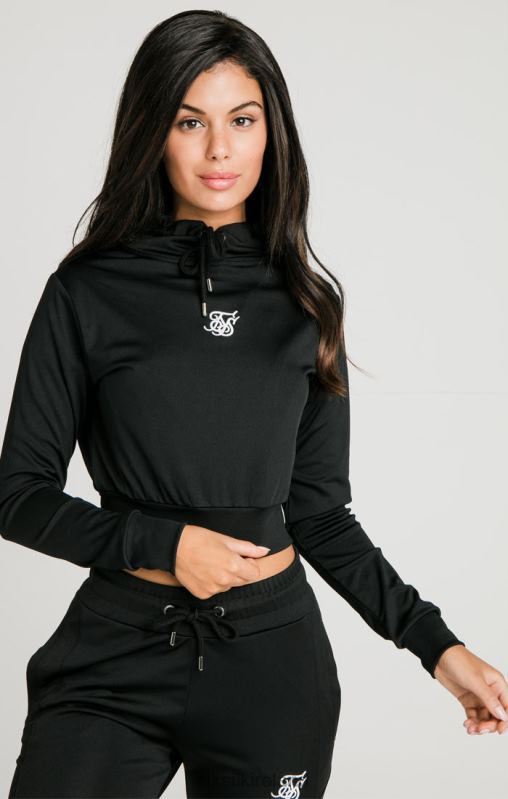 SikSilk Women Black Essential Track Top XTFJ97 Apparel