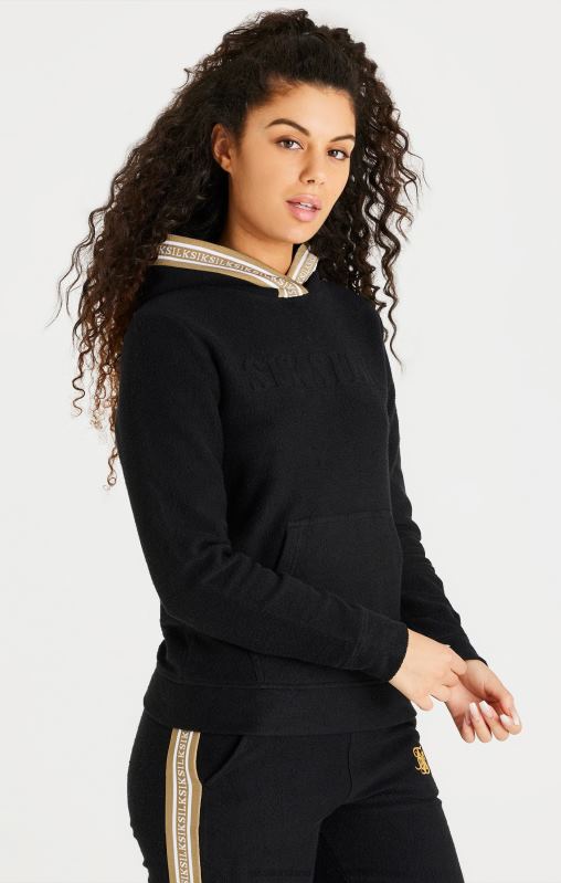SikSilk Women Black Overhead Hoodie XTFJ113 Apparel