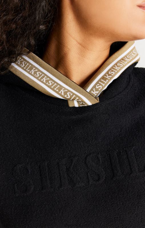 SikSilk Women Black Overhead Hoodie XTFJ113 Apparel