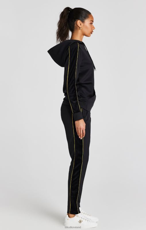 SikSilk Women Black Track Top XTFJ106 Apparel