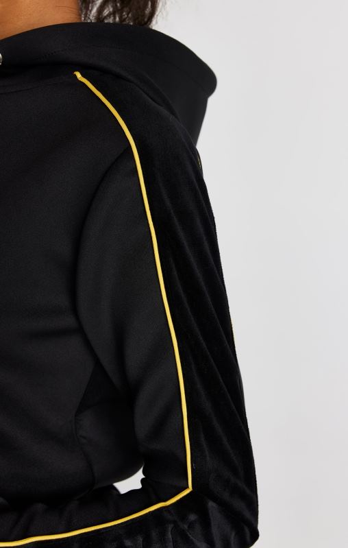 SikSilk Women Black Track Top XTFJ106 Apparel