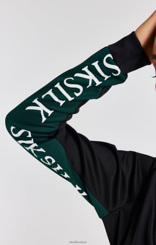 SikSilk Women Black Track Top XTFJ74 Apparel