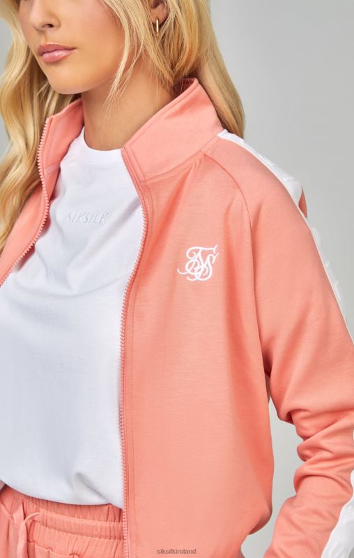 SikSilk Women Coral Taped Track Top XTFJ110 Apparel